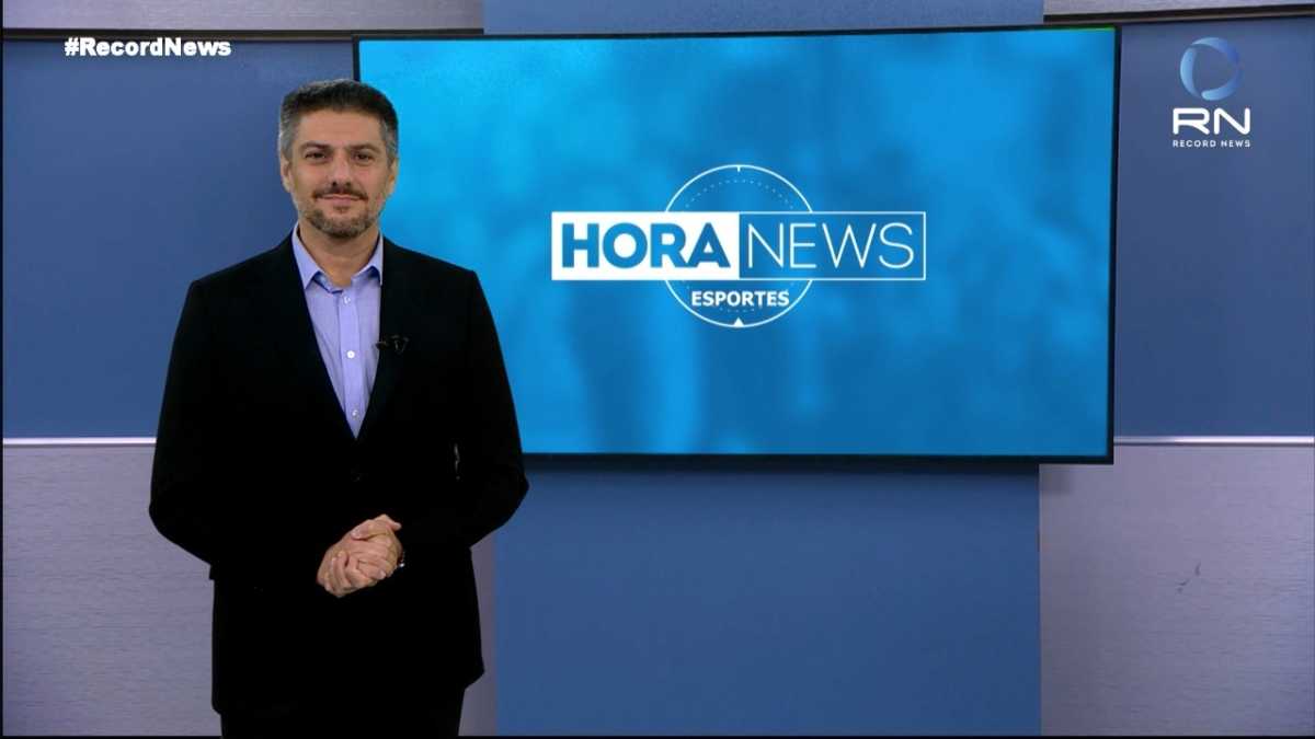 Thiago Moares apresentando o Hora News Esportes