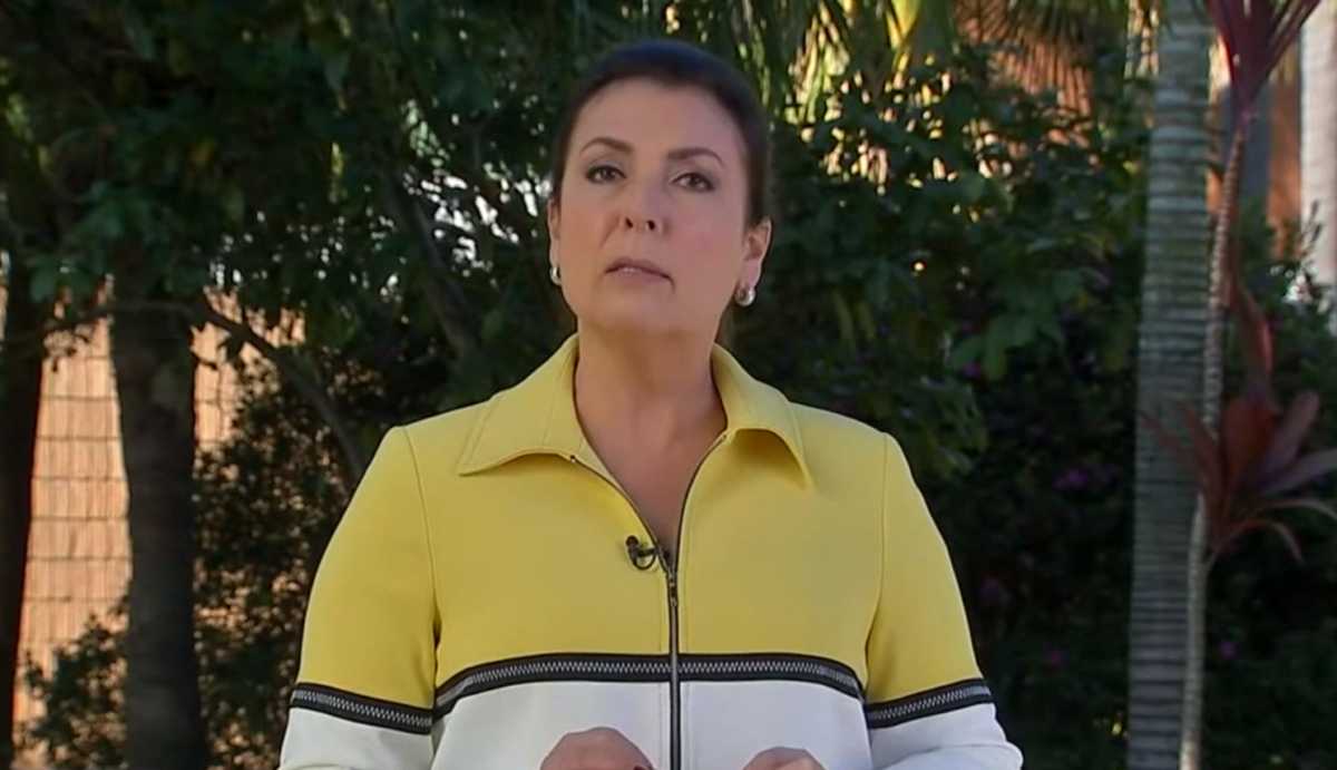 Márcia Bongiovanni apresentando o Repórter Eco