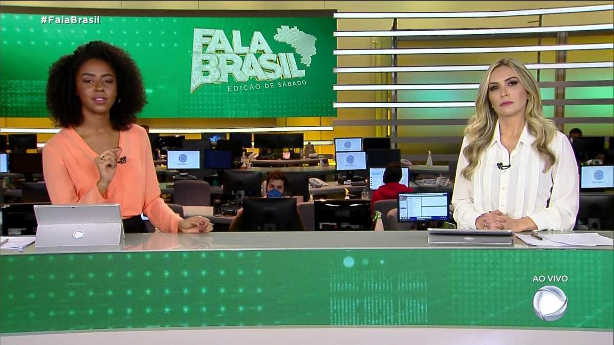 Mariana Bispo e Thalita Oliveira apresentando o Fala Brasil