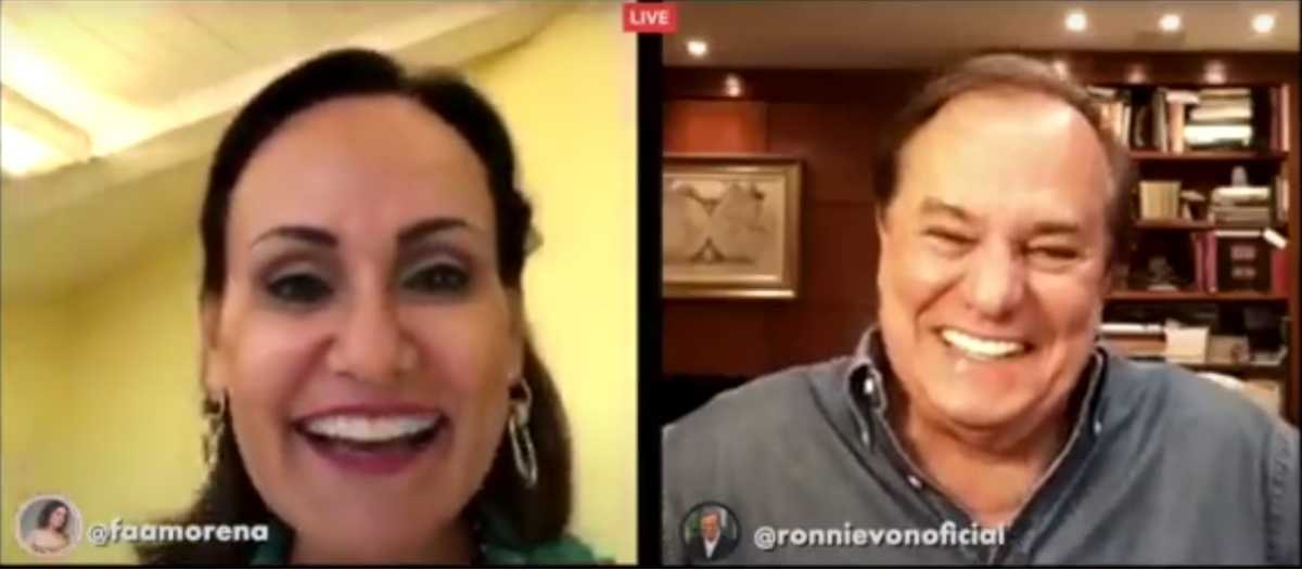 Faa Morena conversa com Ronnie Von