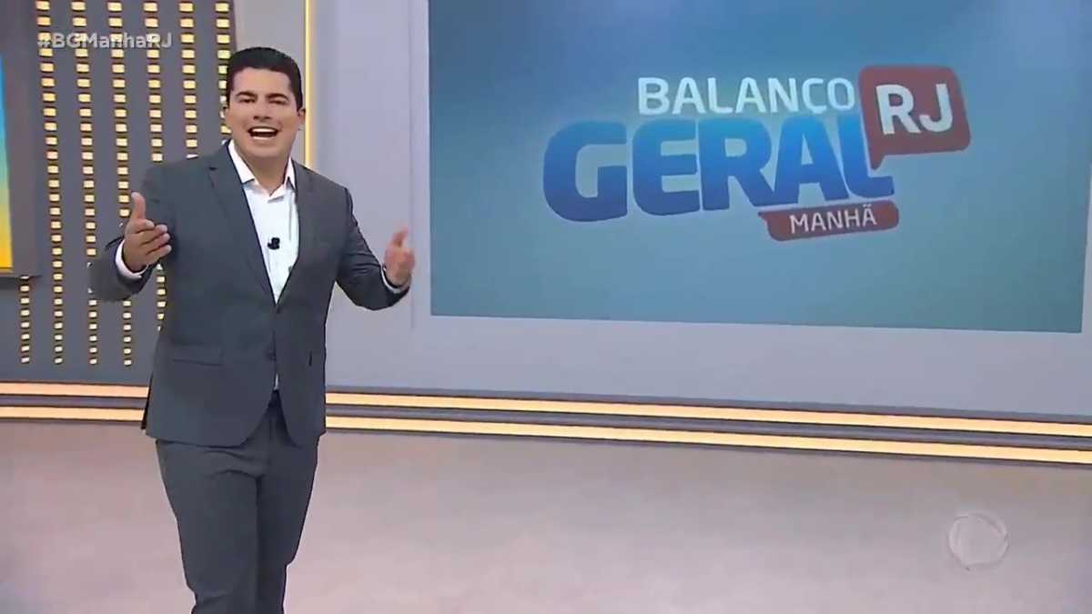 Wagner Montes Filho apresentando o Balanço Geral Manhã