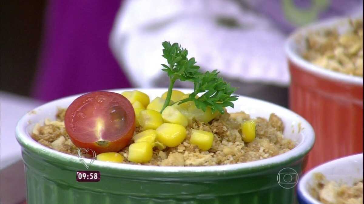 Creme de Frango Enformado com Milho da Ana Maria Braga