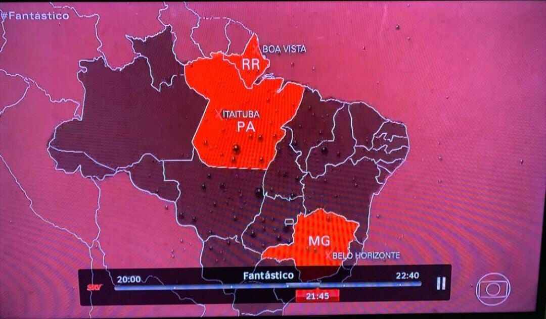 Roraima apareceu no lugar do Amapá