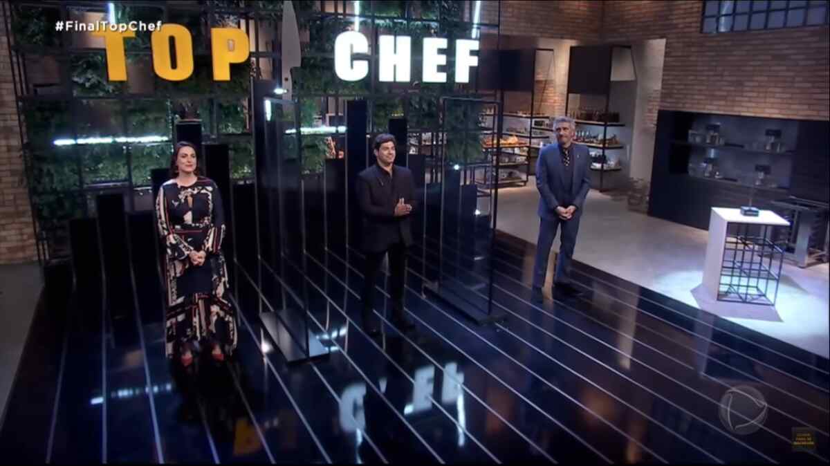 Felipe Bronze e os jurados do Top Chef Brasil