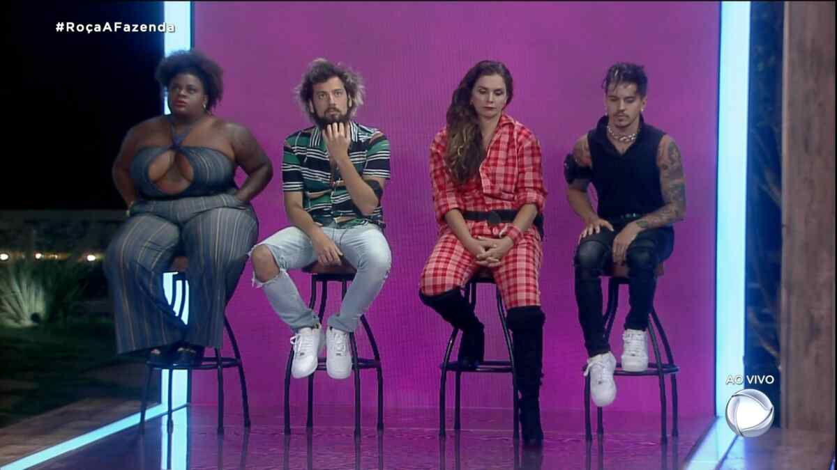 Jojo Todynho, Lucas Cartolouco, Luiza Ambiel e Biel na roça