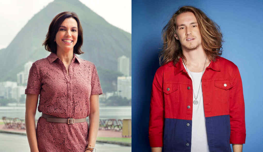 Montagem com a jornalista Ana Paula Araújo e o cantor Vitor Kley