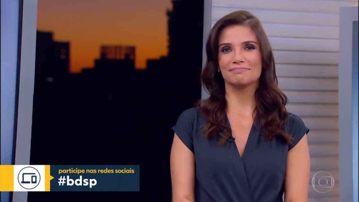 Sabina Simonato durante uma edição do Bom Dia SP