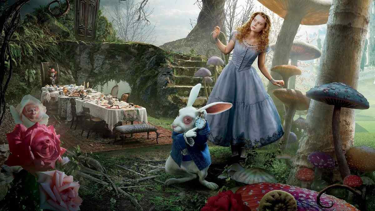 Cena do filme Alice no País das Maravilhas , exibido pela Globo na Sessão da Tarde