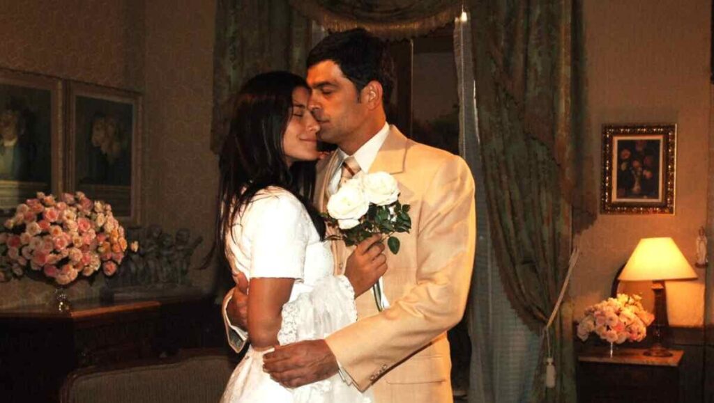 Casal Priscila Fantin e Eduardo Moscovis, protagonista da novela Alma Gêmea, da Tv Globo
