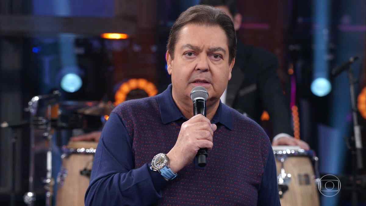 Faustão no estúdio do programa