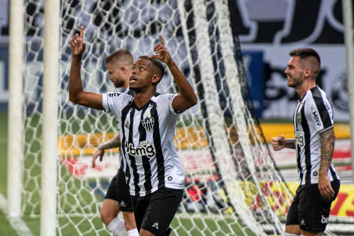 Jogadores do Atlético/MG comemorando gol no duelo contra o Vasco no Primeiro Turno