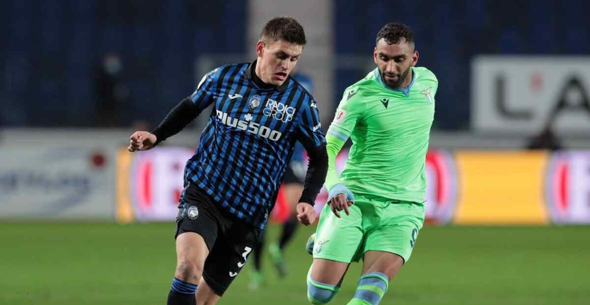 Jogadores da Atalanta em campo