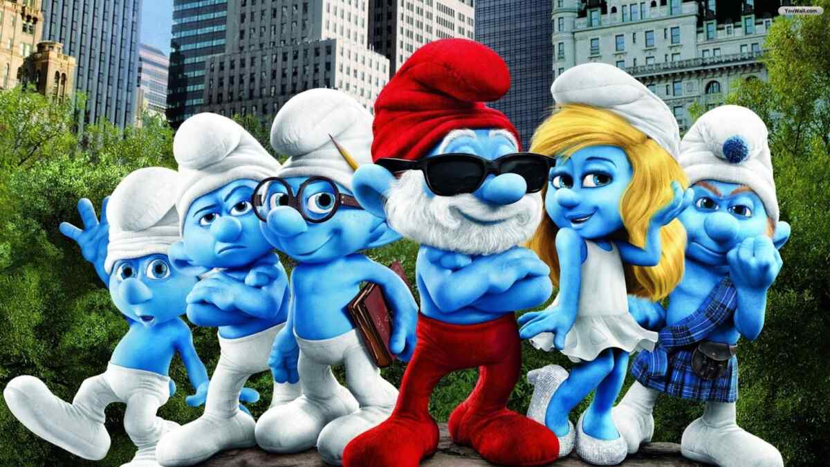 Painel de divulgação do filme Os Smurfs 2