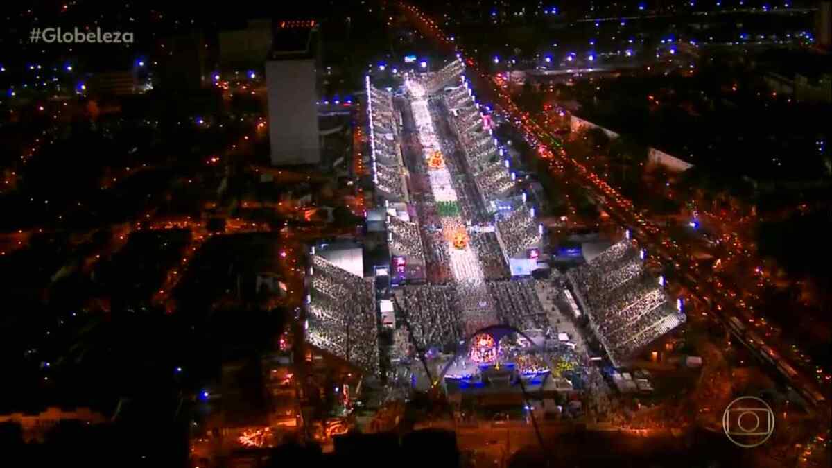 sambódromo do rio de janeiro visto por cima