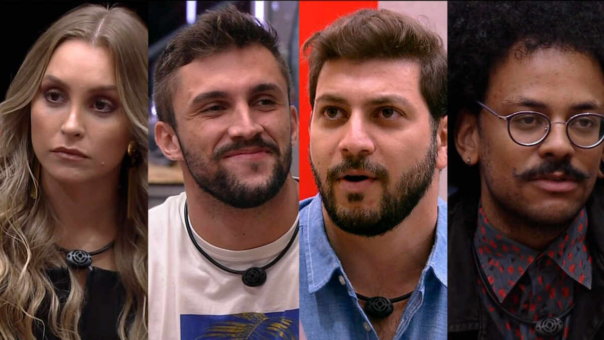 Carla Diaz, Arthur Picoli, Caio Afiune e João Luiz nem sabem que estão disputando um paredão falso no BBB 21