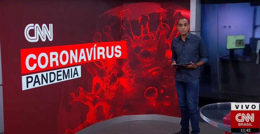 Jairo Nascimento nos estúdios do Live CNN, na CNN Brasil em São Paulo