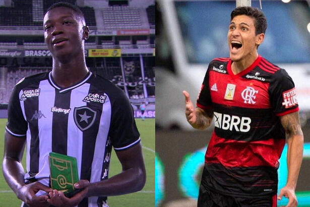 Jogadores Matheus Babi e Pedro em uma montagem