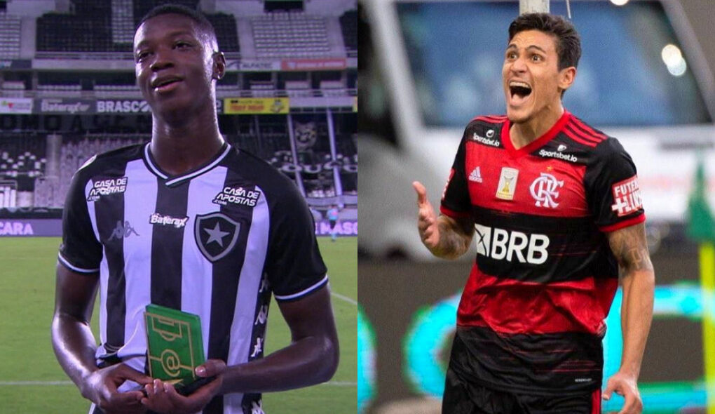 Jogadores Matheus Babi e Pedro em uma montagem