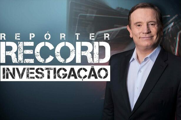 Jornalista Roberto Cabrini na arte de divulgação do Repórter Record Investigação