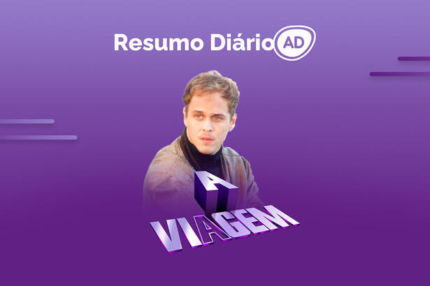 Logo do resumo diário da novela A Viagem no Viva