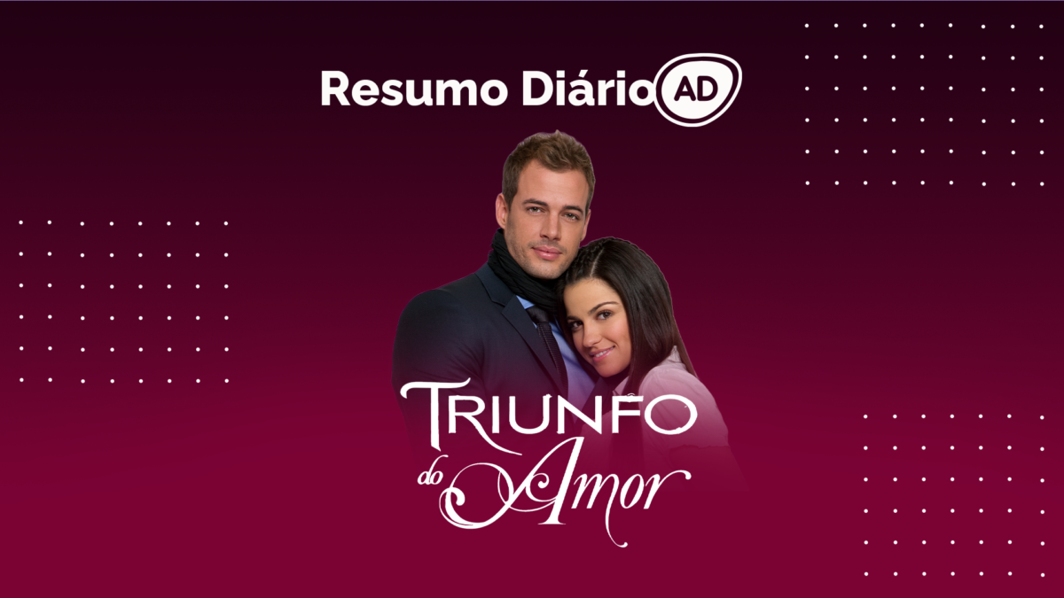 Logo do resumo diário da novela Triunfo do Amor, a trama mexicana é exibida no SBT.