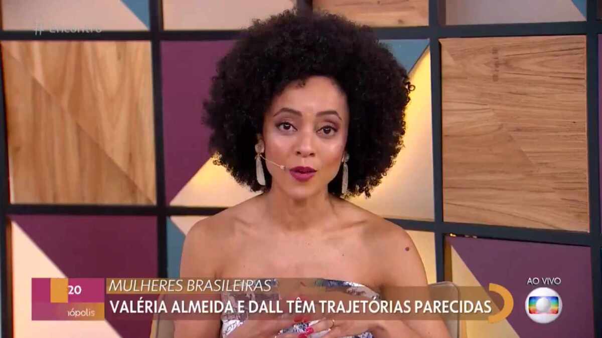 Valéria Almeida se emociona no 'Encontro'