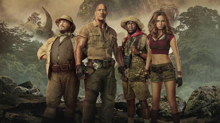 Cena do filme Jumanji: Bem-Vindo à Selva, exibido pela Globo na Temperatura Máxima