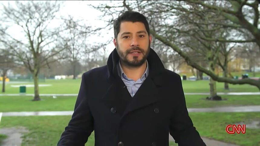 Evaristo Costa durante uma edição do CNN Séries Originais