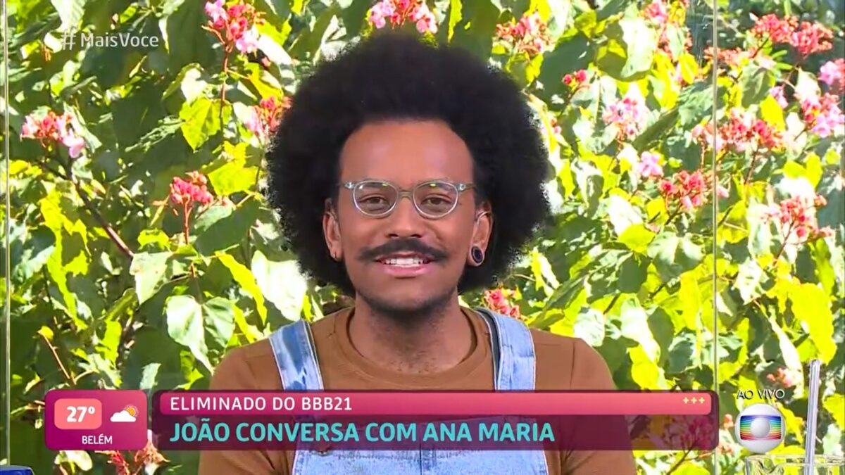 João Luiz o eliminado do BBB 21, conversou com Ana Maria Braga no Mais Você sobre sua participação na casa mais vigiada do país. O professor analisou seu jogo, se defendeu sobre omissão e falou sobre fala polémica de Rodolffo em relação ao seu cabelo.