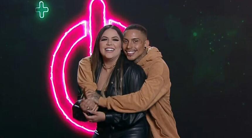 Matheus Yurley e Mariana Matarazzo na foto de divulgação do Power Couple Brasil 5, na Record TV