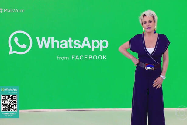 Segurança digital vira ação do WhatsApp com Ana Maria Braga no Mais Você da Globo