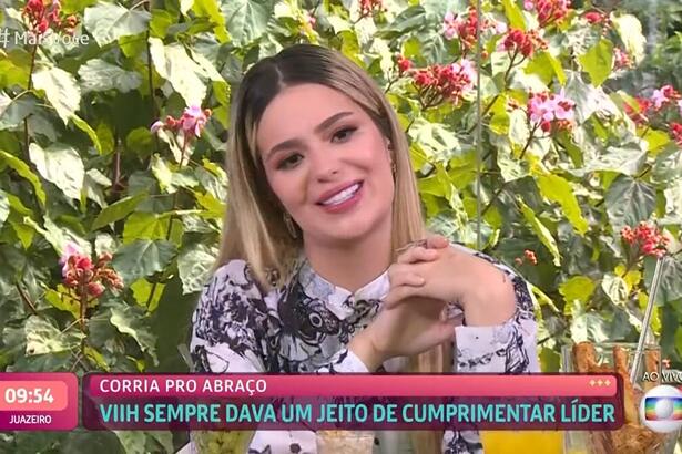 Viih Tube a eliminada do paredão deste domingo do BBB 21 participou do Mais Você com Ana Maria Braga e comentou sobre sua rejeição, falsidade no jogo e amizade com Juliette: "Aprendi muito com ela".