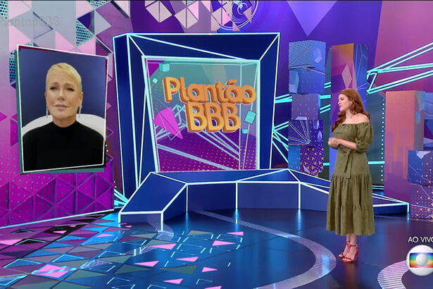 Xuxa e Ana Clara Lima na edição do Plantão BBB de 22 de abril