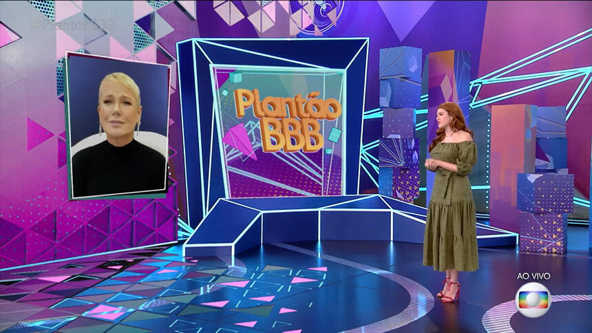 Xuxa e Ana Clara Lima na edição do Plantão BBB de 22 de abril