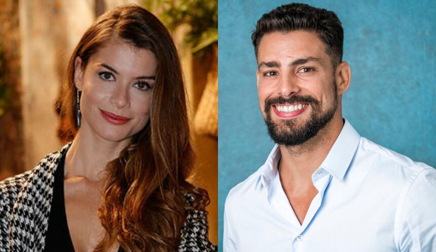 Montagem com os atores Alinne Moraes e Cauã Reymond, que fazem parte do elenco de Um Lugar ao Sol, nova novela das nove