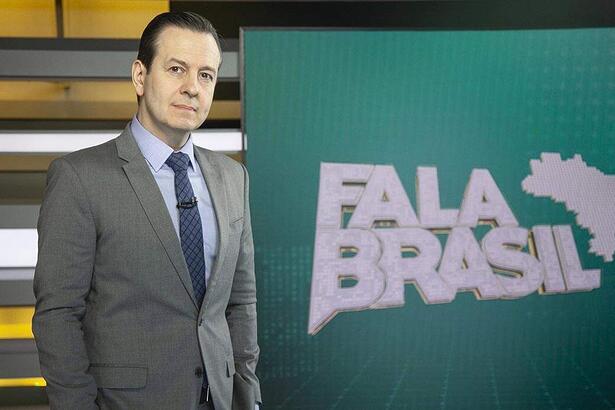 Celso Zucatelli nos estúdios do Fala Brasil