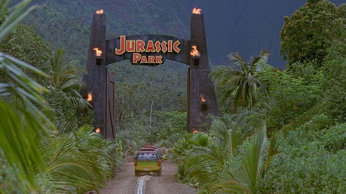 Cena de divulgação do filme Jurassic Park, exibido pela Globo na Sessão da Tarde