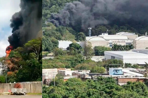 Imagens do incêndio que aconteceu nos Estúdios Globo no Rio de Janeiro