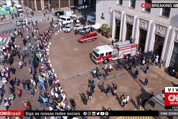 CNN Brasil em cobertura do velório de Bruno Covas