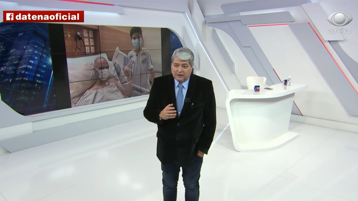 Datena noticiando a piora no estado de saúde de Bruno Covas no Brasil urgente de sexta, 14 de maio