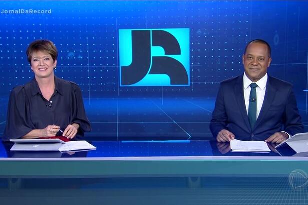 Christina Lemos e Luiz Fara Monteiro no Jornal da Record de 24 de maio de 2021