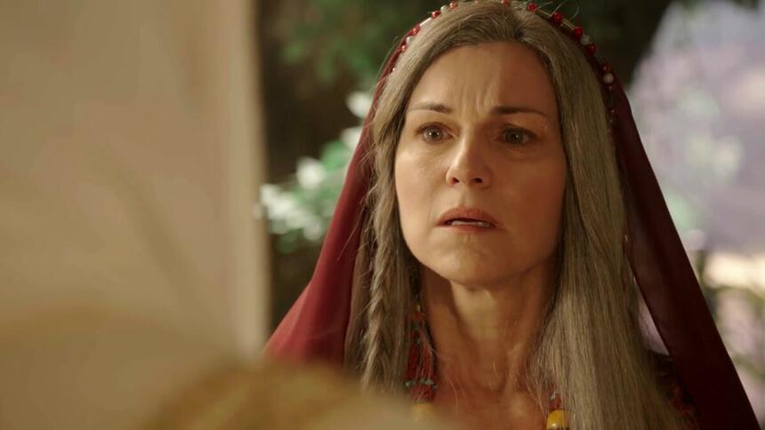 Sara se surpreende ao ver Jesus em cena da novela Gênesis