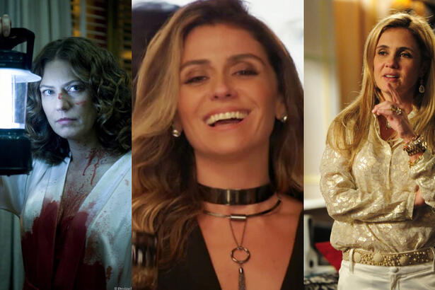 Flora (Patrícia Pillar), Atena (Giovanna Antonelli) e Carminha (Adriana Esteves) | Imagem: Reprodução/TV Globo