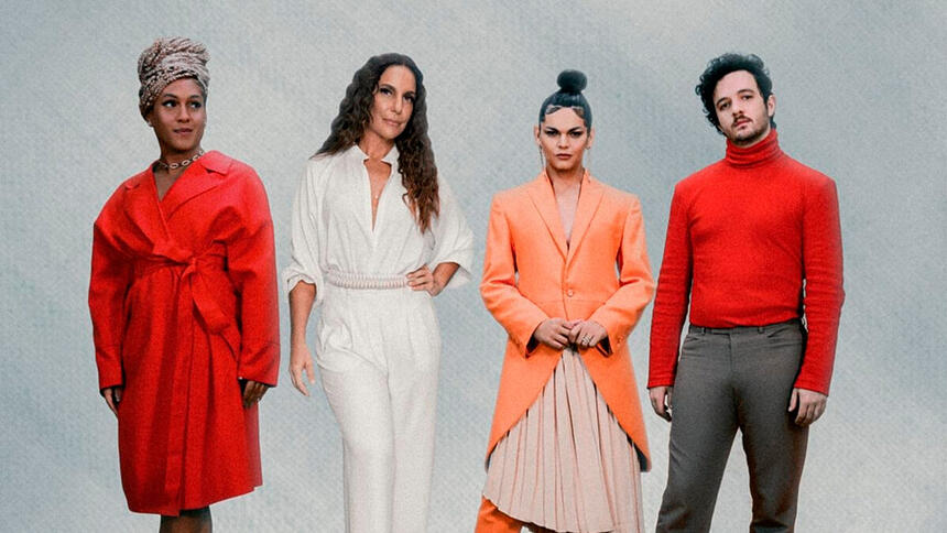 As Baías e Ivete Sanglo em divulgação do single Mãe