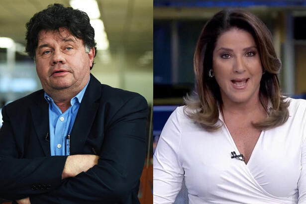 Marcelo Madureira e Christiane Pelajo em uma montagem