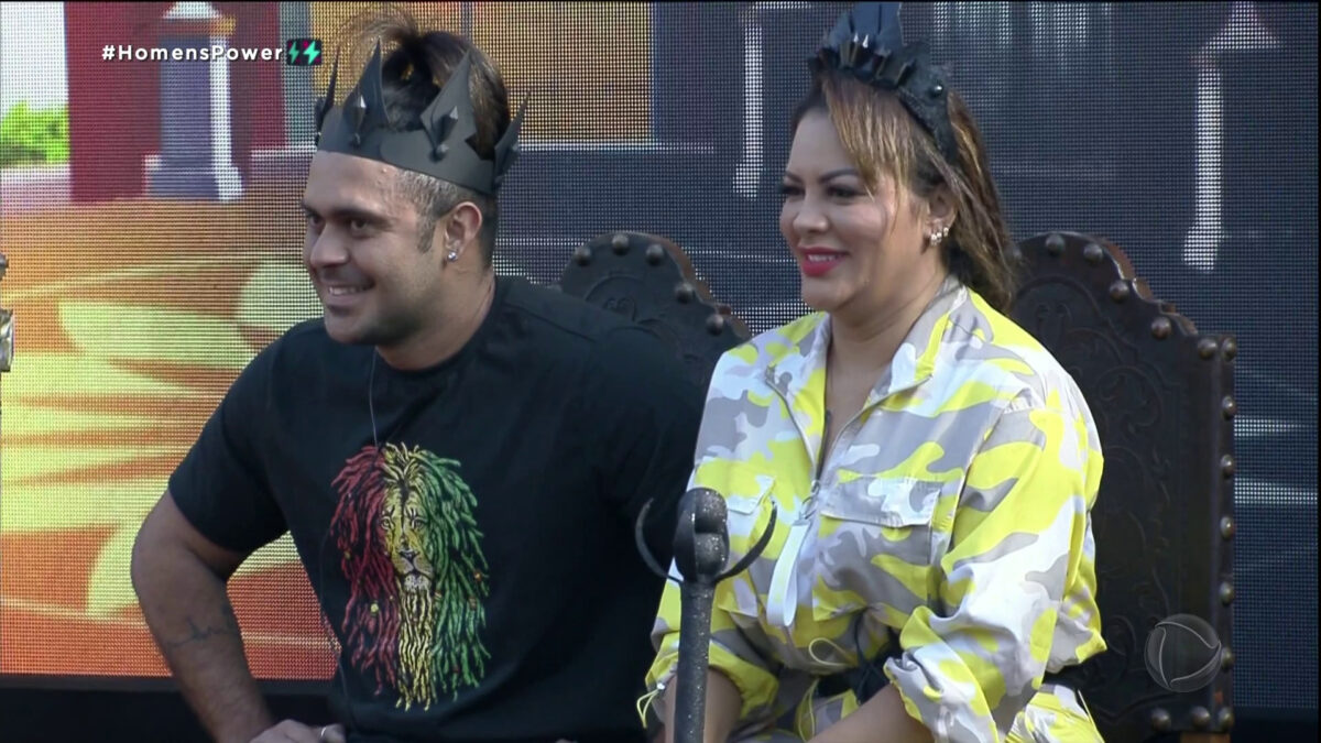 Rod Bala e Márcia Fellipe em jogo da discórdia do Power Couple Brasil