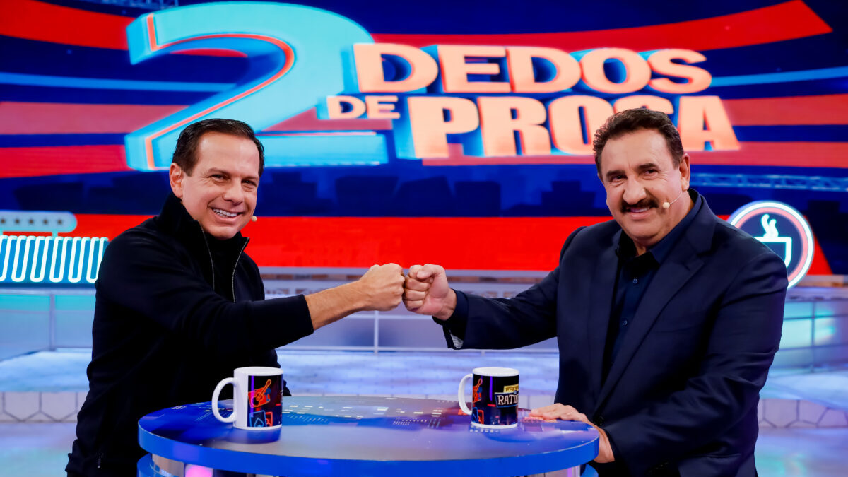 Doria e Ratinho durante a entrevista