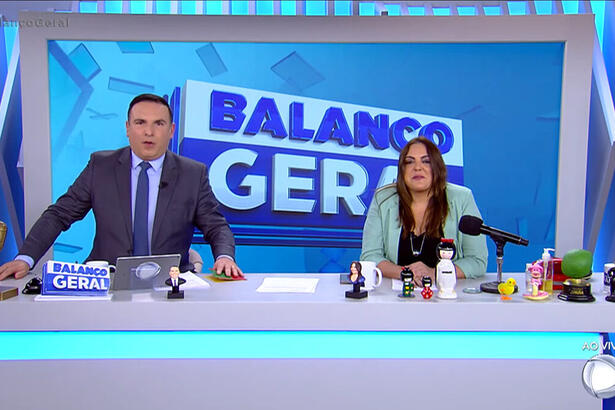 Reinaldo Gottino e Fabíola Reipert no Balanço Geral