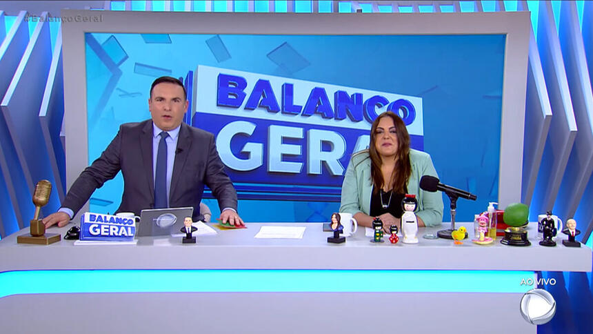 Reinaldo Gottino e Fabíola Reipert no Balanço Geral