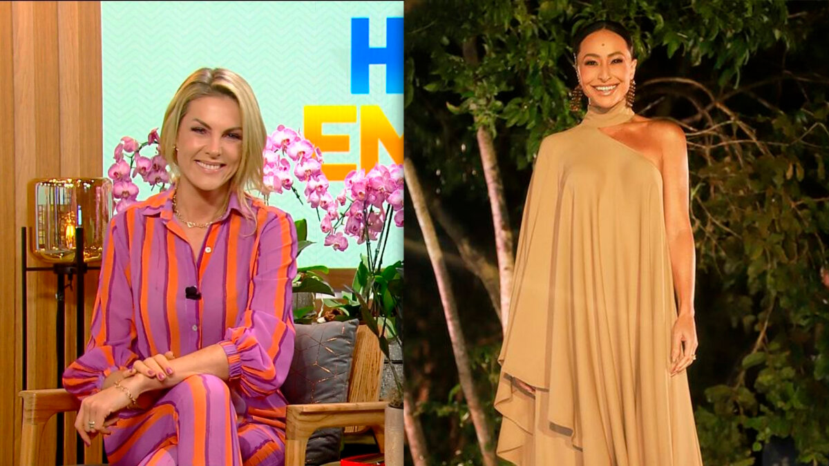 Ana Hickmann no Hoje em dia desta quinta-feira (29) e Sabrina Sato no Ilha Record de ontem, 28 de julho